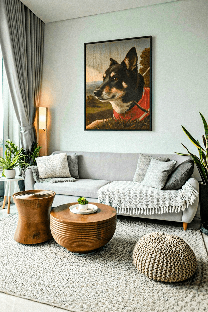 Digital Pet Portrait Example on Tablet